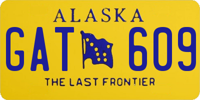 AK license plate GAT609