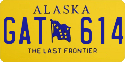 AK license plate GAT614