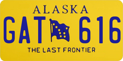 AK license plate GAT616