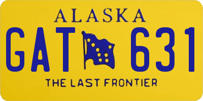 AK license plate GAT631