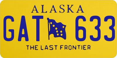 AK license plate GAT633