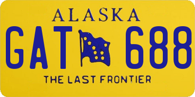 AK license plate GAT688