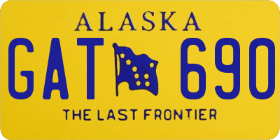 AK license plate GAT690