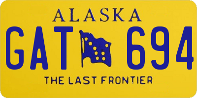 AK license plate GAT694