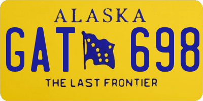 AK license plate GAT698
