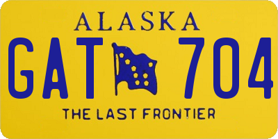 AK license plate GAT704