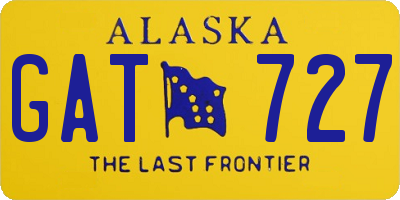 AK license plate GAT727