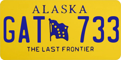 AK license plate GAT733