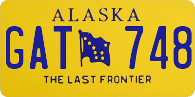 AK license plate GAT748