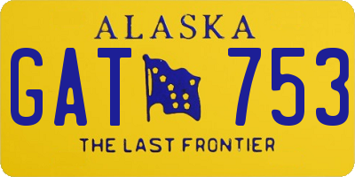 AK license plate GAT753