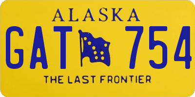 AK license plate GAT754