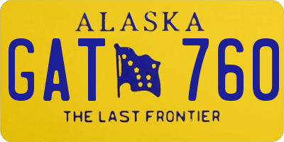 AK license plate GAT760