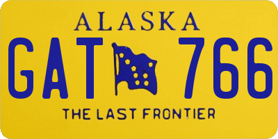AK license plate GAT766