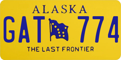 AK license plate GAT774