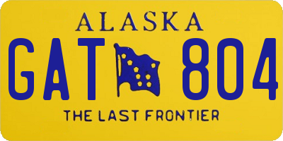 AK license plate GAT804