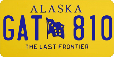 AK license plate GAT810