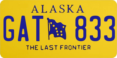 AK license plate GAT833