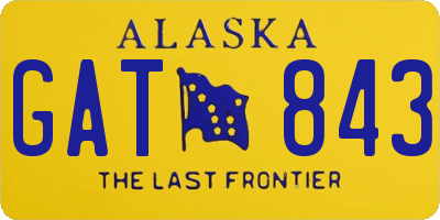AK license plate GAT843