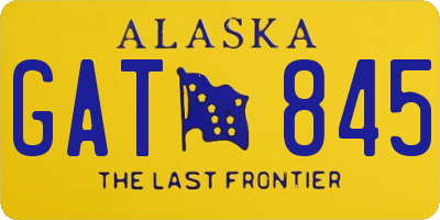 AK license plate GAT845