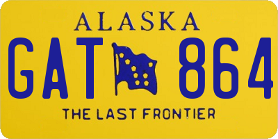 AK license plate GAT864