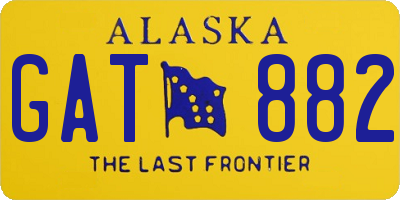 AK license plate GAT882