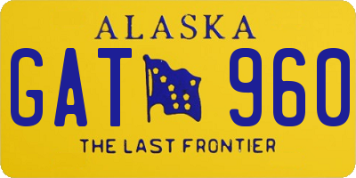 AK license plate GAT960