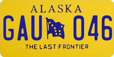 AK license plate GAU046