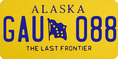 AK license plate GAU088