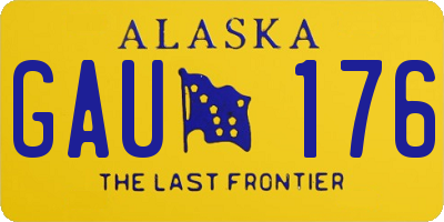 AK license plate GAU176