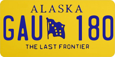AK license plate GAU180