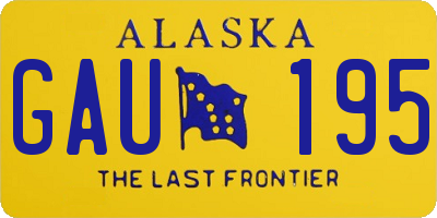 AK license plate GAU195