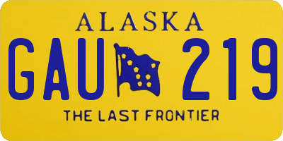 AK license plate GAU219