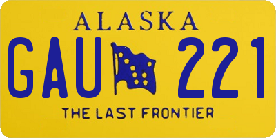 AK license plate GAU221