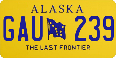 AK license plate GAU239