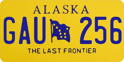 AK license plate GAU256