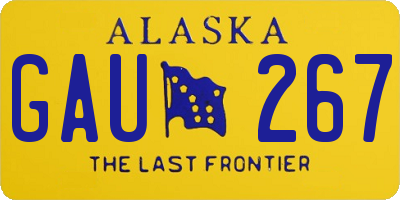 AK license plate GAU267