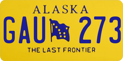 AK license plate GAU273