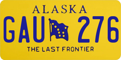 AK license plate GAU276