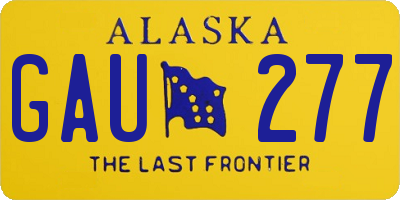 AK license plate GAU277