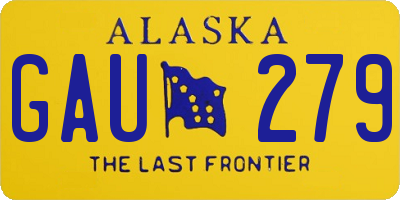 AK license plate GAU279
