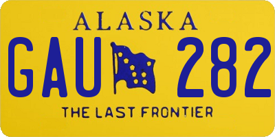 AK license plate GAU282