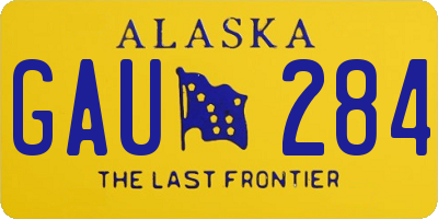 AK license plate GAU284