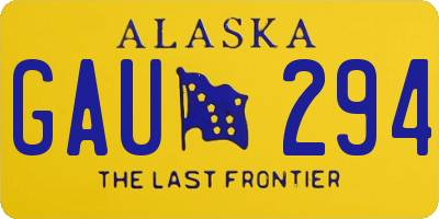 AK license plate GAU294