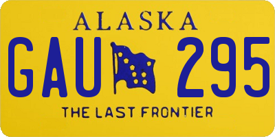AK license plate GAU295