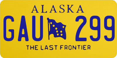 AK license plate GAU299
