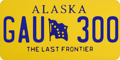 AK license plate GAU300