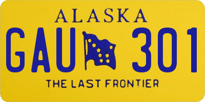 AK license plate GAU301