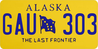 AK license plate GAU303