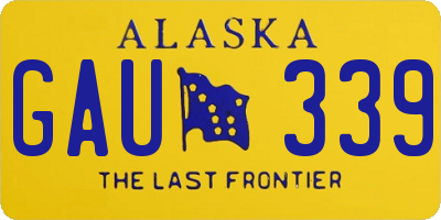 AK license plate GAU339
