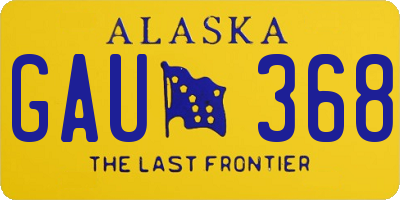 AK license plate GAU368